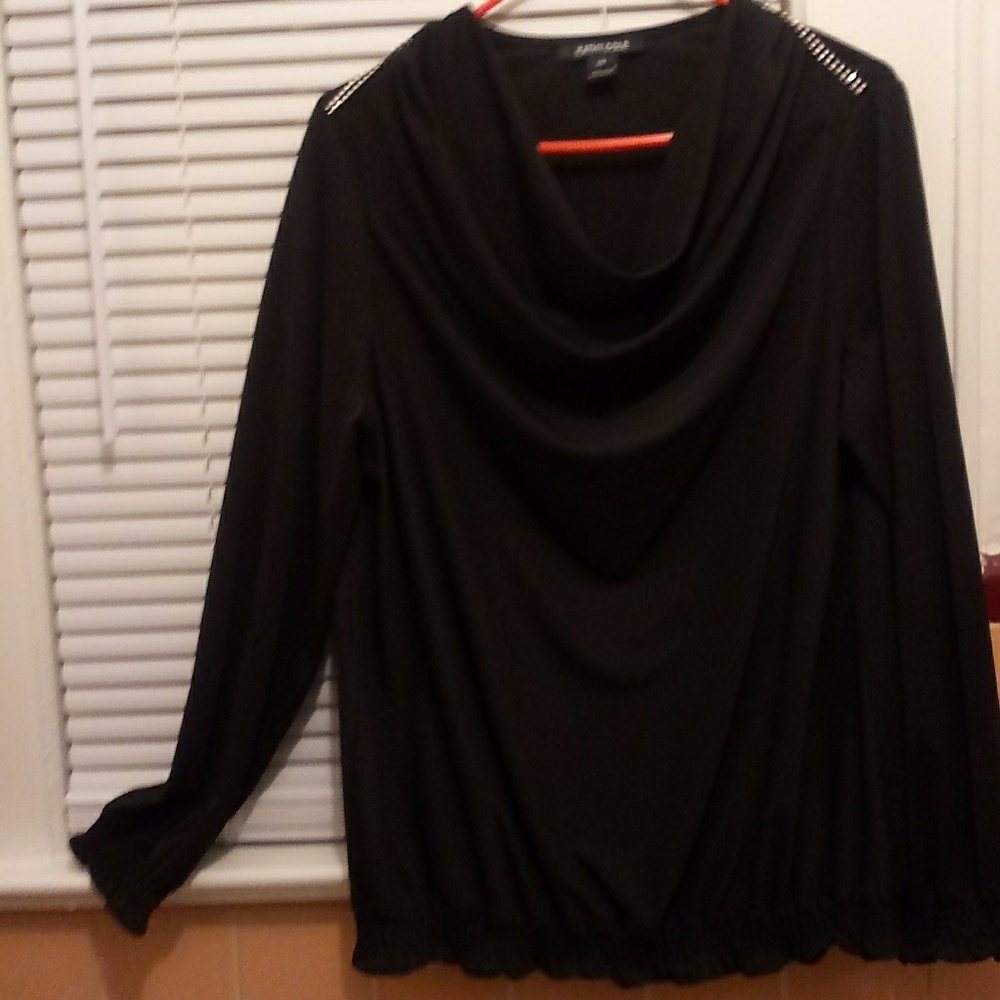 Dressy black evening top